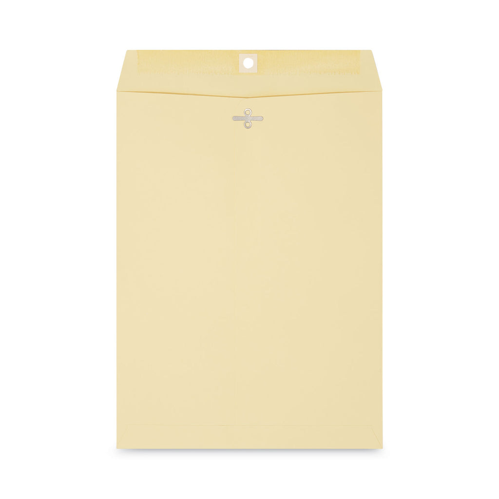 Kraft Clasp Envelope, #10 1/2, Square Flap, Clasp/Gummed Closure, 9 x 12, Brown Kraft, 100/Box - 