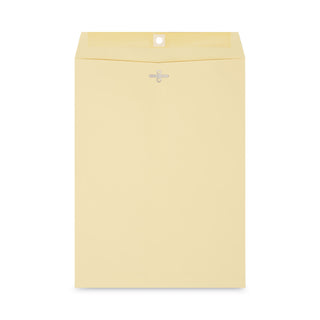 Kraft Clasp Envelope, #10 1/2, Square Flap, Clasp/Gummed Closure, 9 x 12, Brown Kraft, 100/Box - 