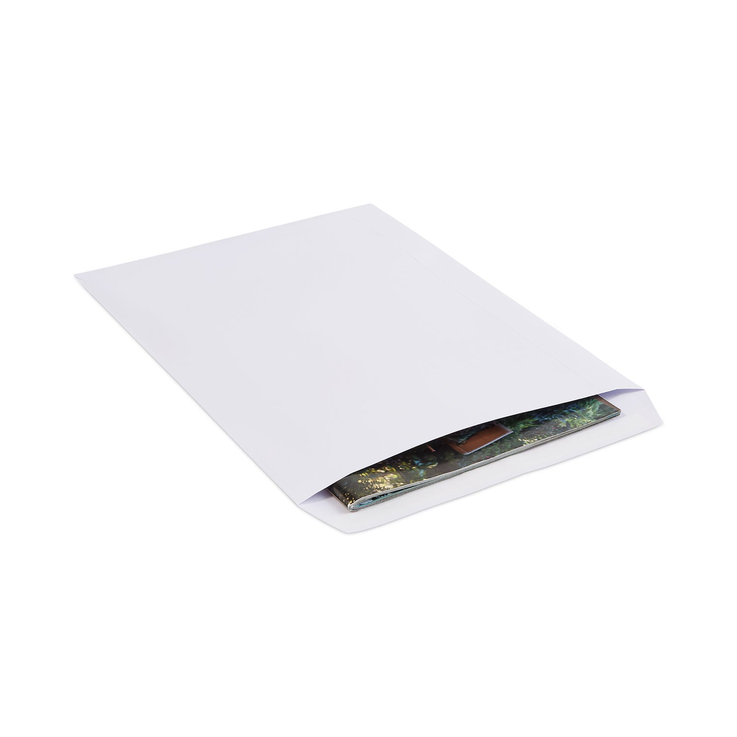 Catalog Envelope, 24 lb Bond Weight Paper, #13 1/2, Square Flap, Gummed Closure, 10 x 13, White, 250/Box - 