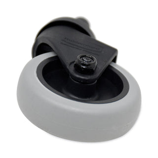 Replacement Bayonet-Stem Swivel Casters, Grip Ring Stem, 3" Soft Rubber Wheel, Black