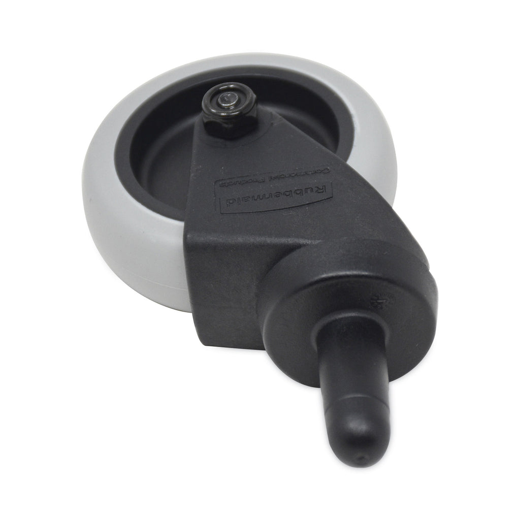 Replacement Bayonet-Stem Swivel Casters, Grip Ring Stem, 3" Soft Rubber Wheel, Black