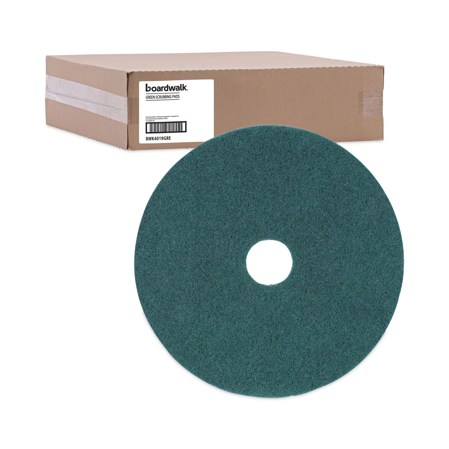 heavy-duty-scrubbing-floor-pads-19-diameter-green-5-carton_bwk4019gre - 5