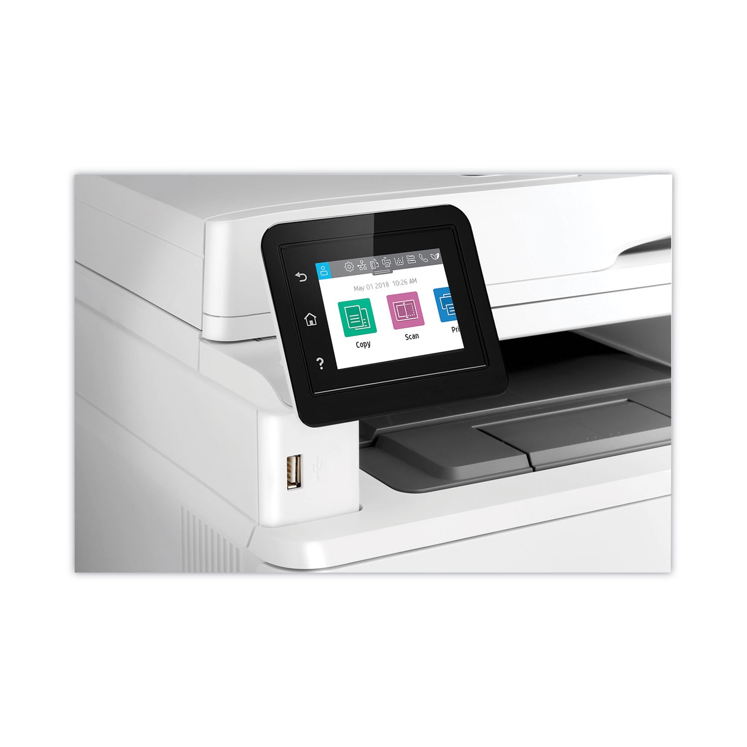 HP LaserJet Pro 4101fdn Laser Multifunction Printer - Monochrome - White - Copier/Fax/Printer/Scanner - 4800 x 600 dpi Print - Automatic Duplex Print - Up to 80000 Pages Monthly - Color Flatbed Scanner - 1200 dpi Optical Scan - Monochrome Fax - Gigab - 2