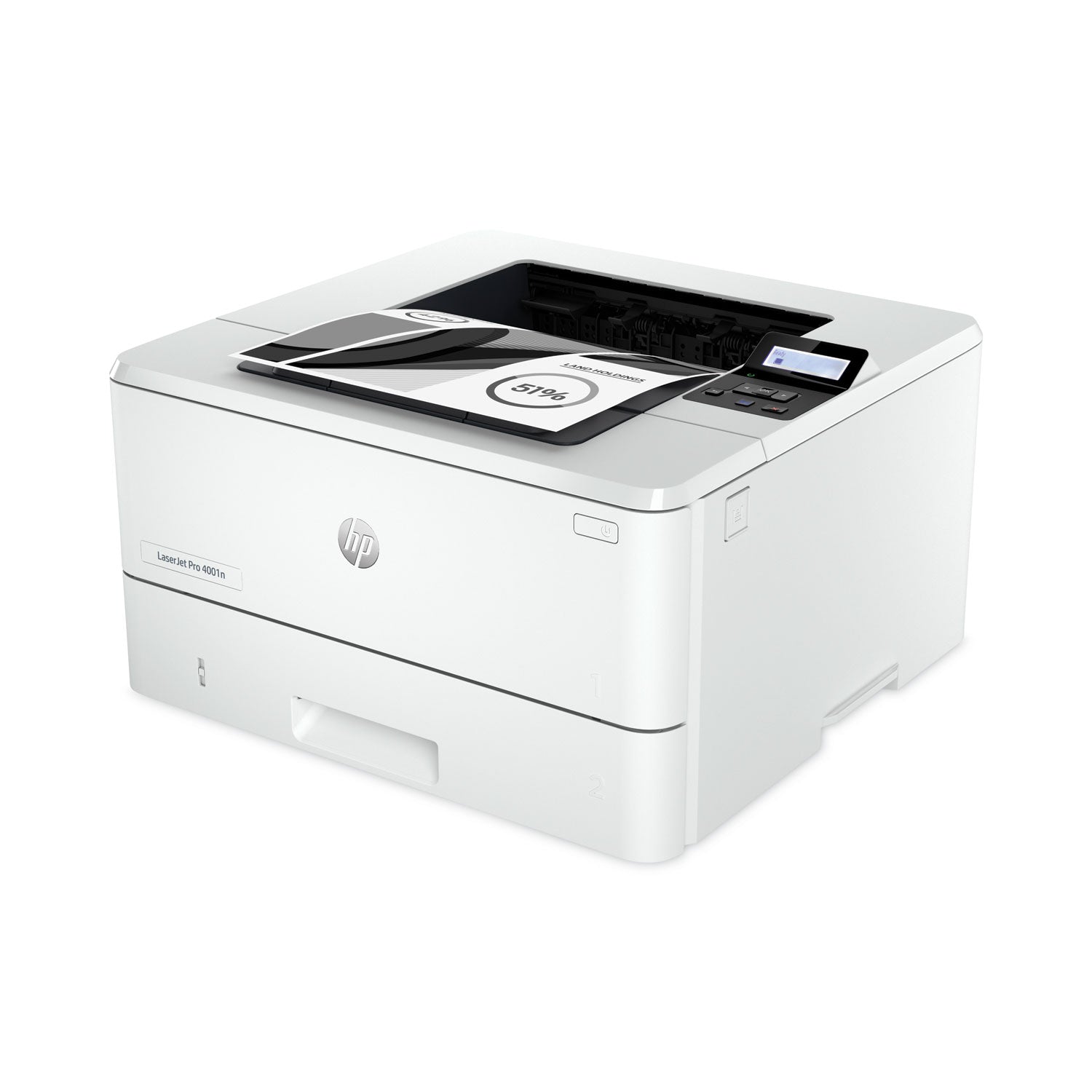 HP LaserJet Pro 4001 4001n Desktop Laser Printer - Monochrome - 63 ppm Mono - 4800 x 600 dpi Print - Manual Duplex Print - 350 Sheets Input - Ethernet - HP Smart App, Apple AirPrint, Mopria - 80000 Pages Duty Cycle - Plain Paper Print - Gigabit Ether - 4