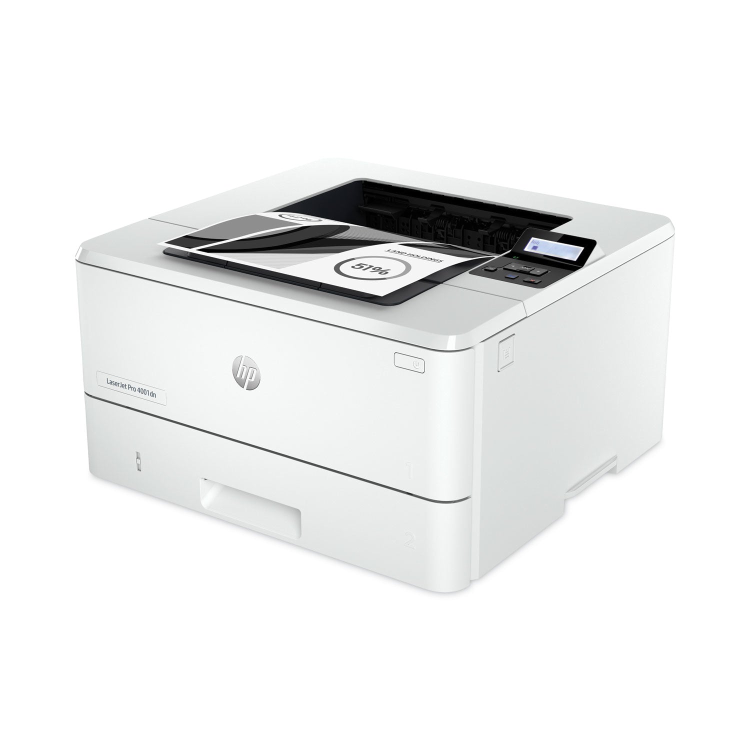 HP LaserJet Pro 4001 4001dn Desktop Laser Printer - Monochrome - 63 ppm Mono - 4800 x 600 dpi Print - Automatic Duplex Print - 350 Sheets Input - Ethernet - HP Smart App, Apple AirPrint, Mopria - 80000 Pages Duty Cycle - Plain Paper Print - Gigabit E - 4