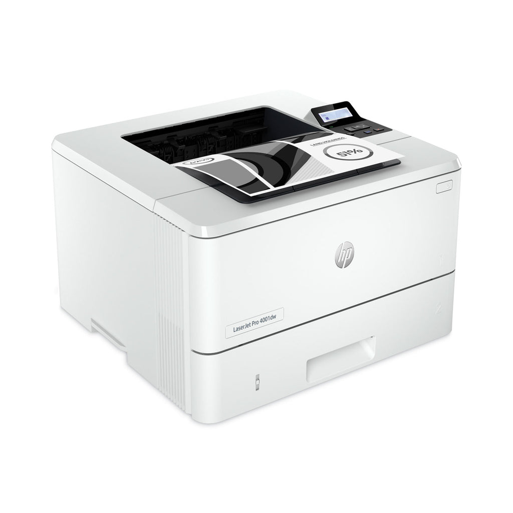 HP LaserJet Pro 4001 4001dw Desktop Wireless Laser Printer - Monochrome - 42 ppm Mono - 1200 x 1200 dpi Print - Automatic Duplex Print - 350 Sheets Input - Ethernet - Wireless LAN - HP Smart App, Apple AirPrint, Mopria, Wi-Fi Direct - 80000 Pages Dut