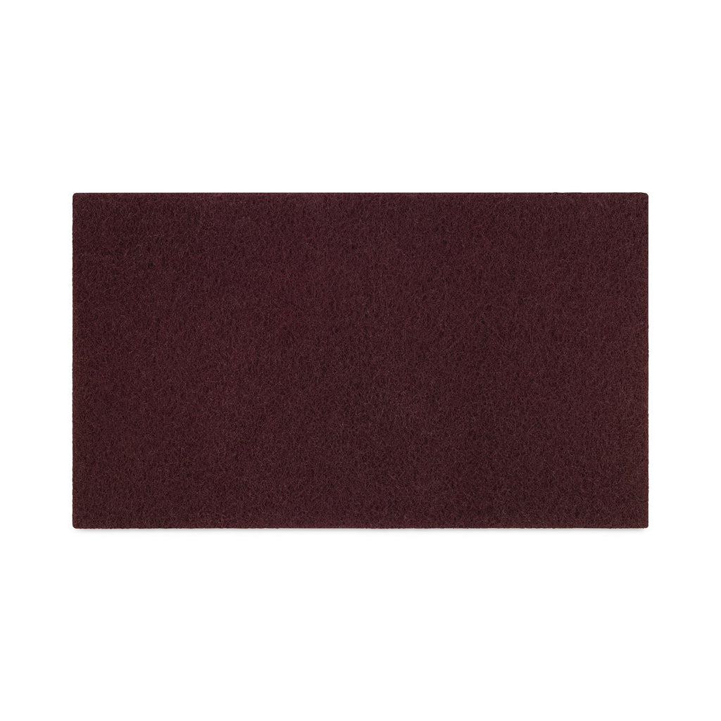Deep Scrub Pads, 28 x 14, Maroon, 10/Carton