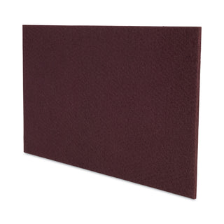 Deep Scrub Pads, 20 x 14, Maroon, 10/Carton