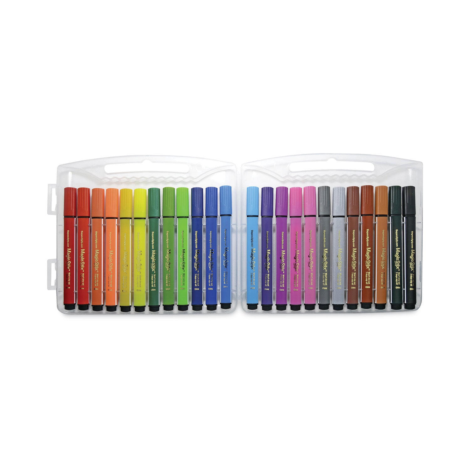 Magic Stix Markers, Medium Bullet Tip, Assorted Colors, 24/Pack