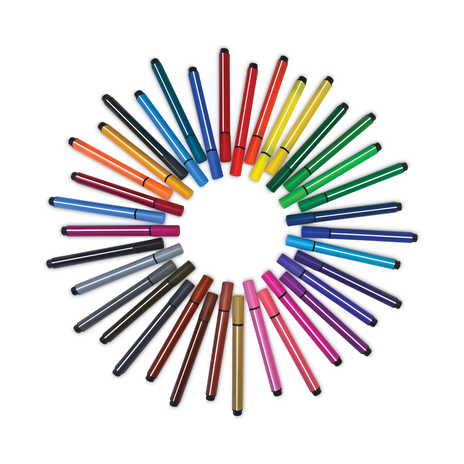 Magic Stix Markers, Fine Bullet Tip, Assorted Colors, 48/Pack