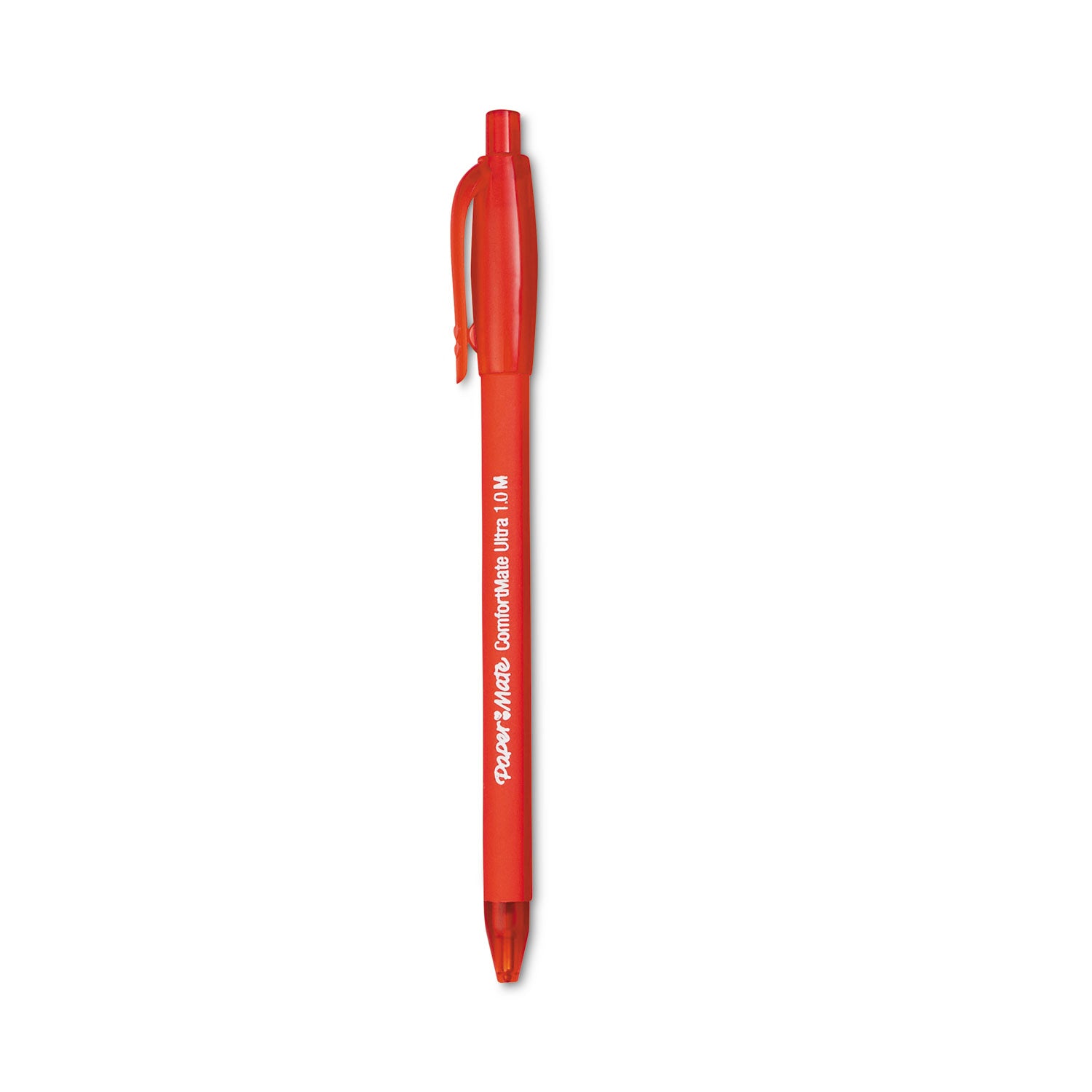 ComfortMate Ultra Ballpoint Pen, Retractable, Medium 1 mm, Red Ink, Red Barrel, Dozen - 