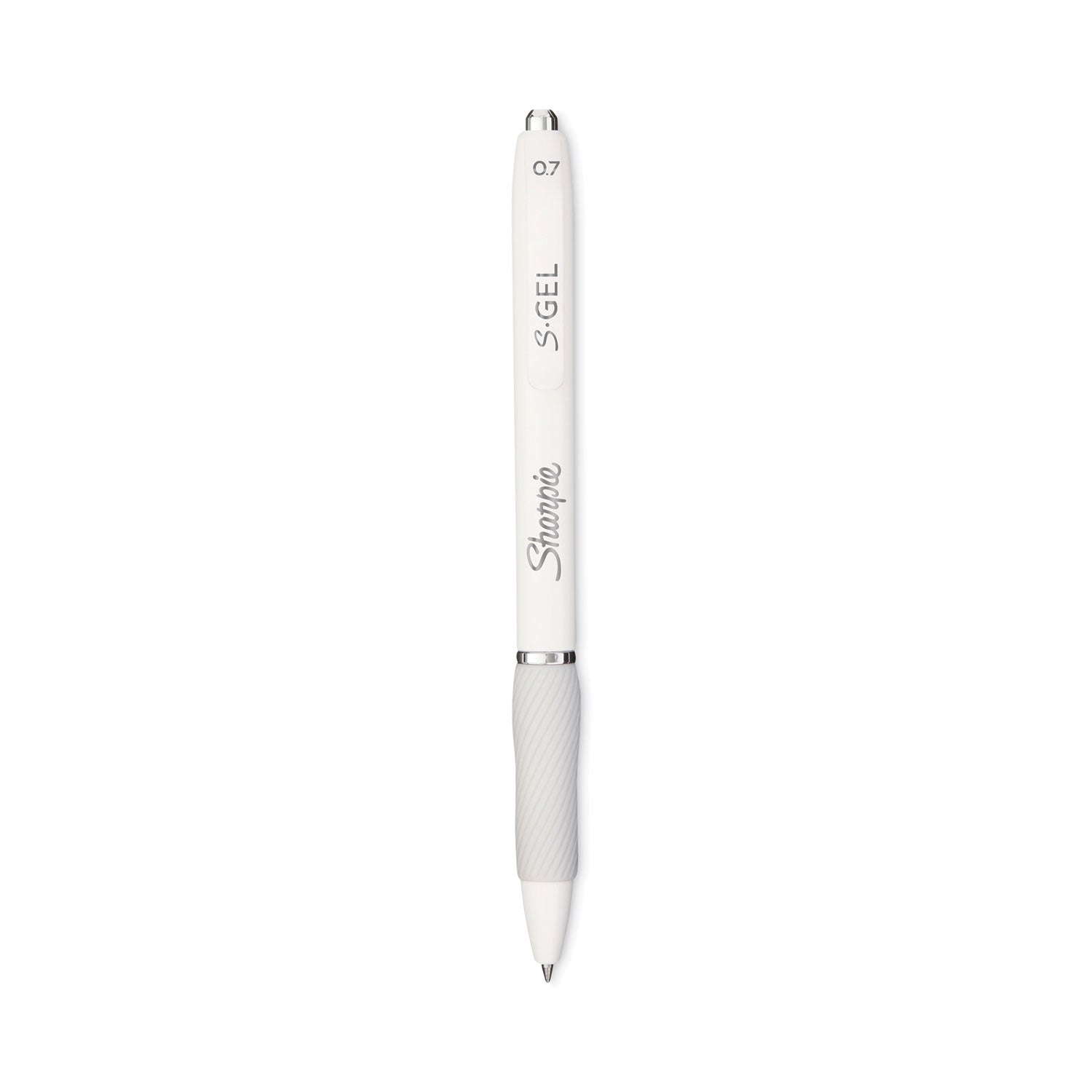 s-gel-fashion-barrel-gel-pen-retractable-medium-07-mm-black-ink-pearl-white-barrel-4-pack_san2126207 - 1