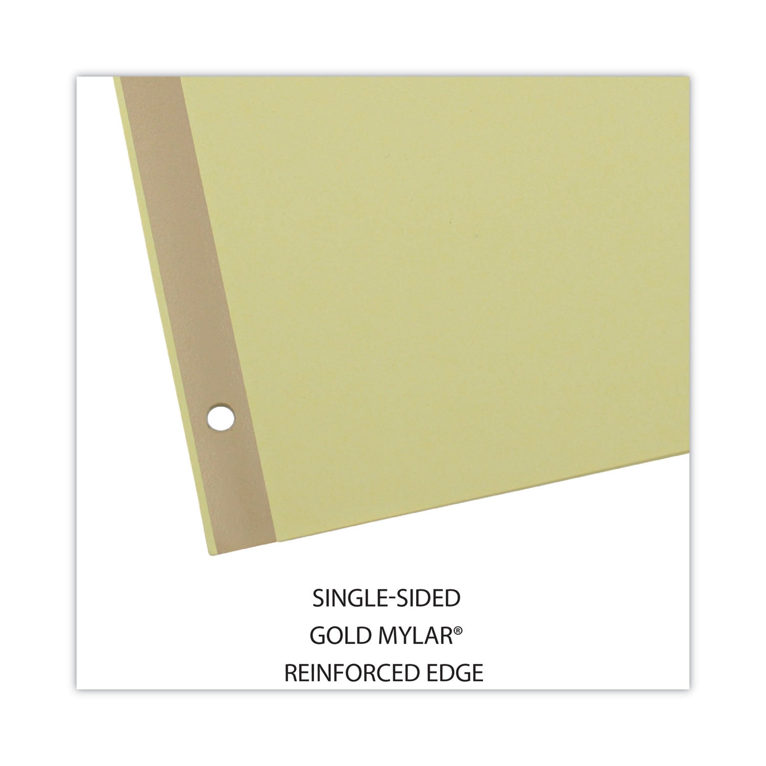 Deluxe Preprinted Simulated Leather Tab Dividers with Gold Printing, 25-Tab, A to Z, 11 x 8.5, Buff, 1 Set - 