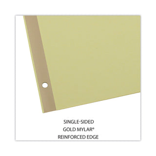 Deluxe Preprinted Simulated Leather Tab Dividers with Gold Printing, 25-Tab, A to Z, 11 x 8.5, Buff, 1 Set - 