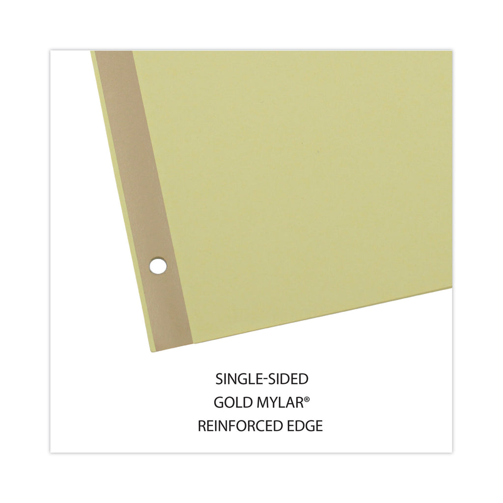 Deluxe Preprinted Simulated Leather Tab Dividers with Gold Printing, 31-Tab, 1 to 31, 11 x 8.5, Buff, 1 Set - 