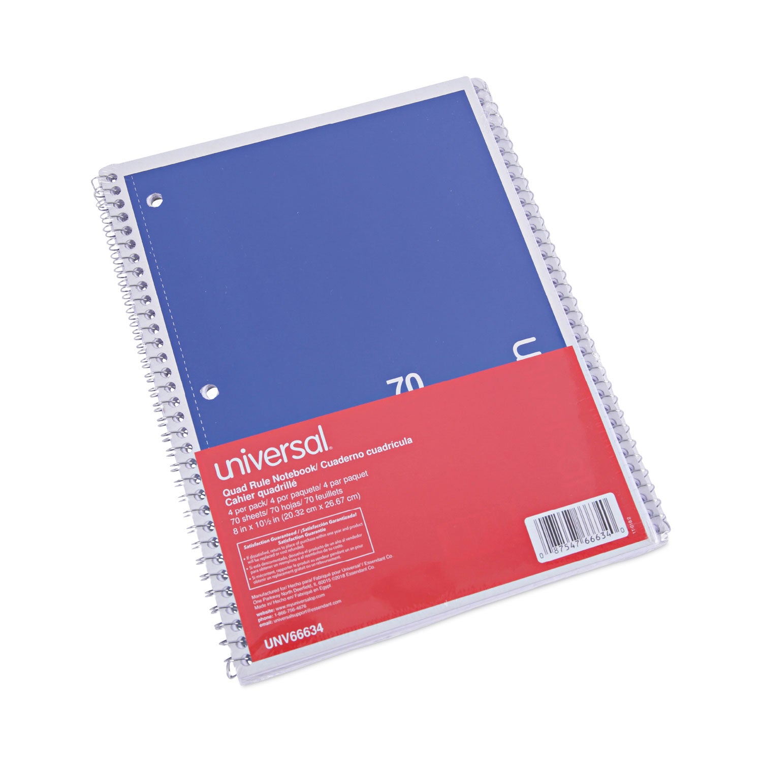 wirebound-notebook-1-subject-quadrille-rule-4-sq-in-assorted-cover-colors-70-105-x-8-sheets-4-pack_unv66634 - 1
