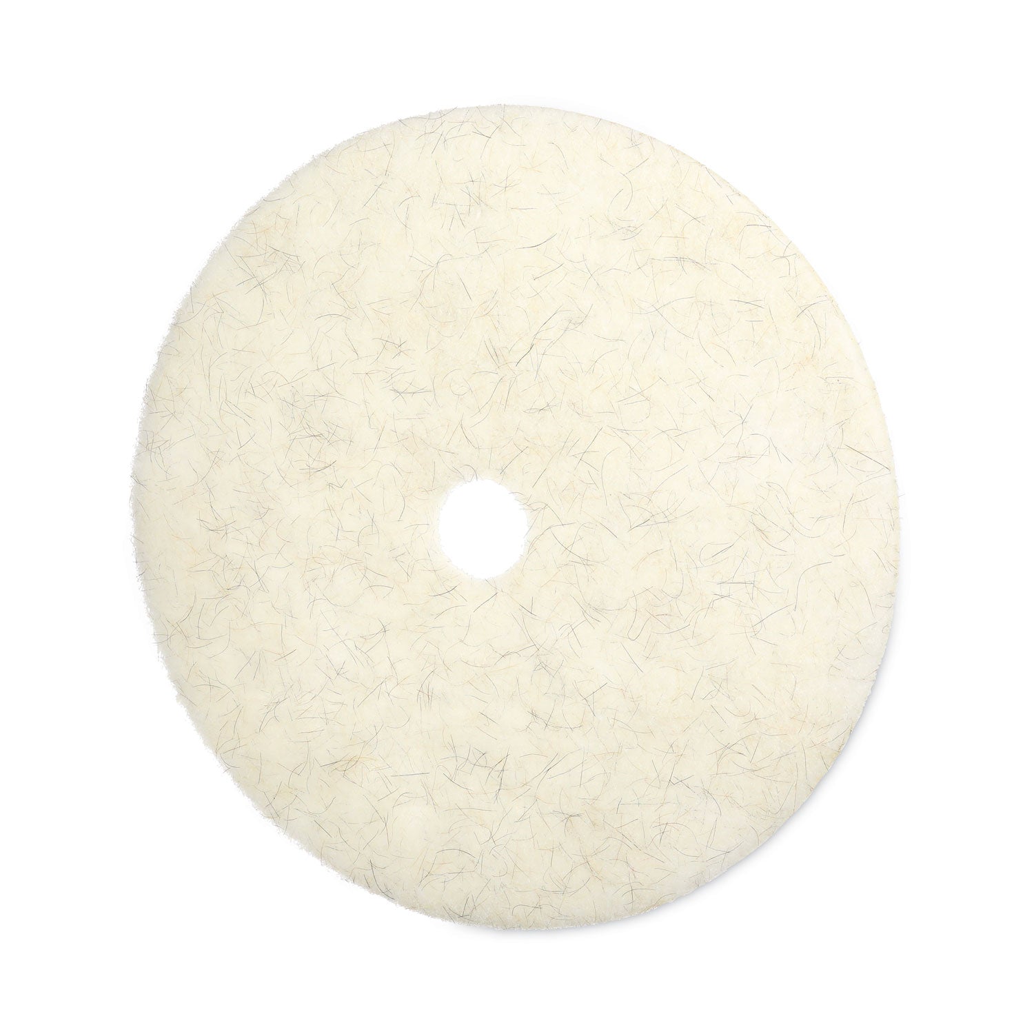 Natural Burnishing Floor Pads, 27" Diameter, White, 5/Carton