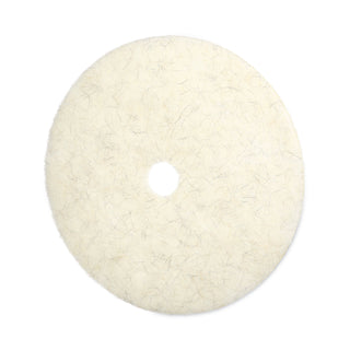 Natural Burnishing Floor Pads, 27" Diameter, White, 5/Carton