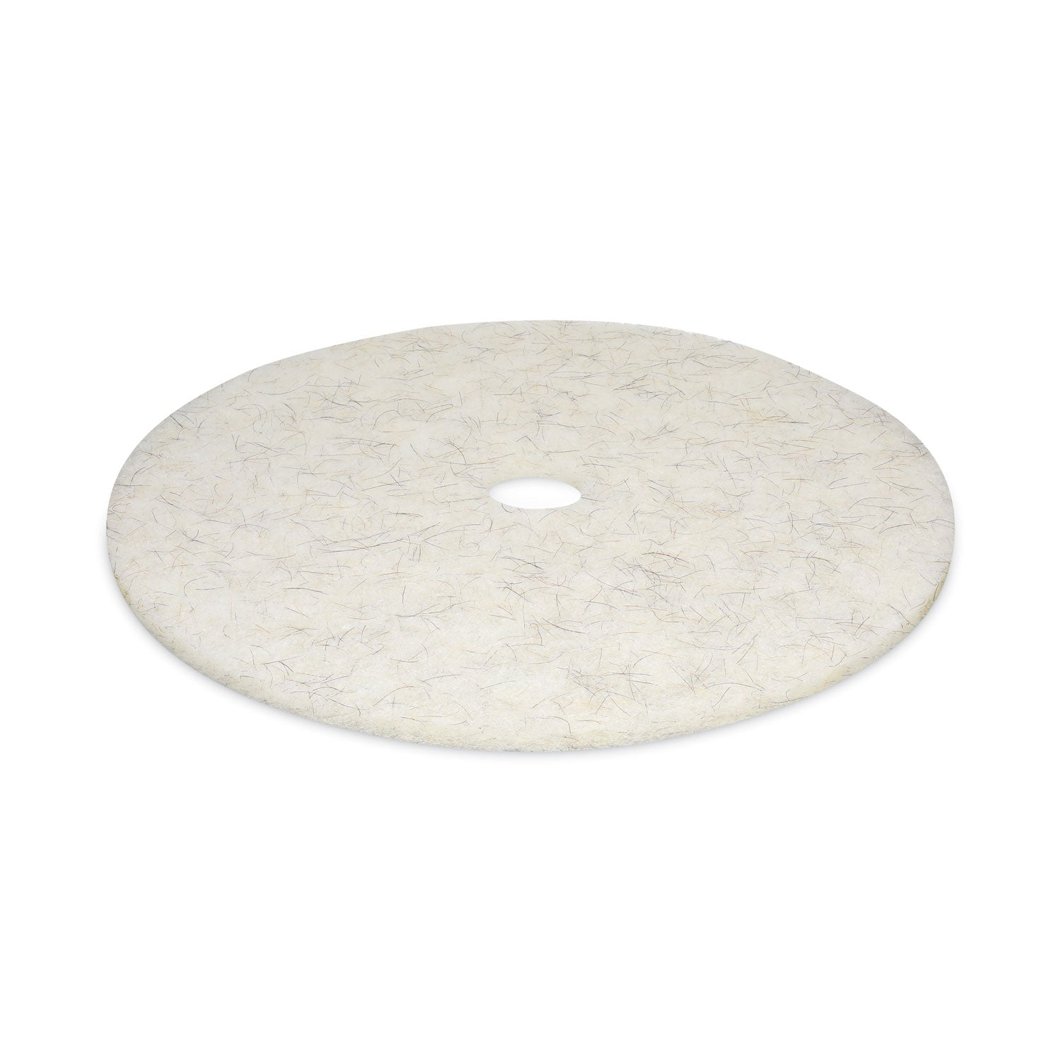 Natural Burnishing Floor Pads, 27" Diameter, White, 5/Carton - 3