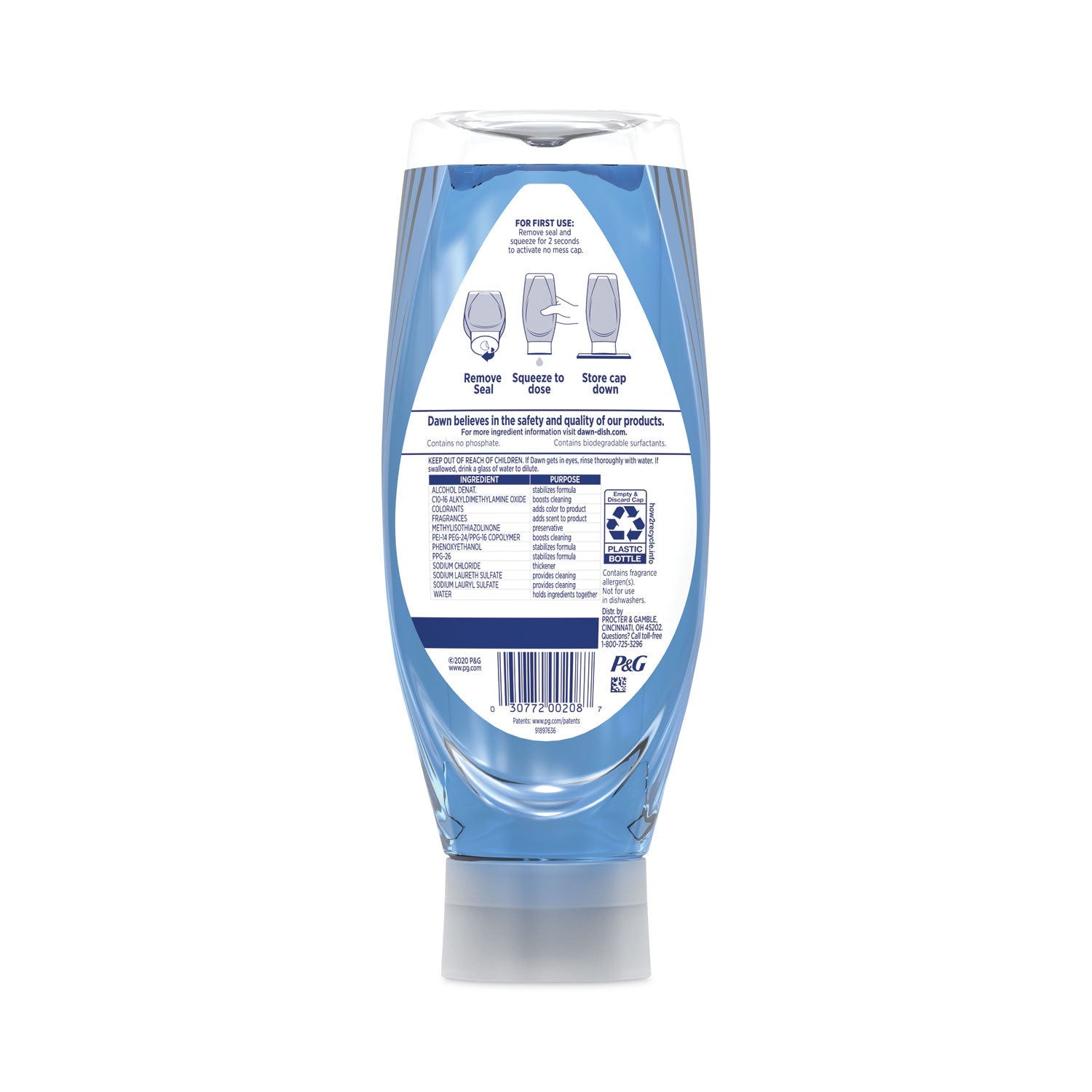 ultra-liquid-dish-detergent-dawn-original-three-22-oz-e-z-squeeze-bottles-2-sponges_pgc02367ea - 2