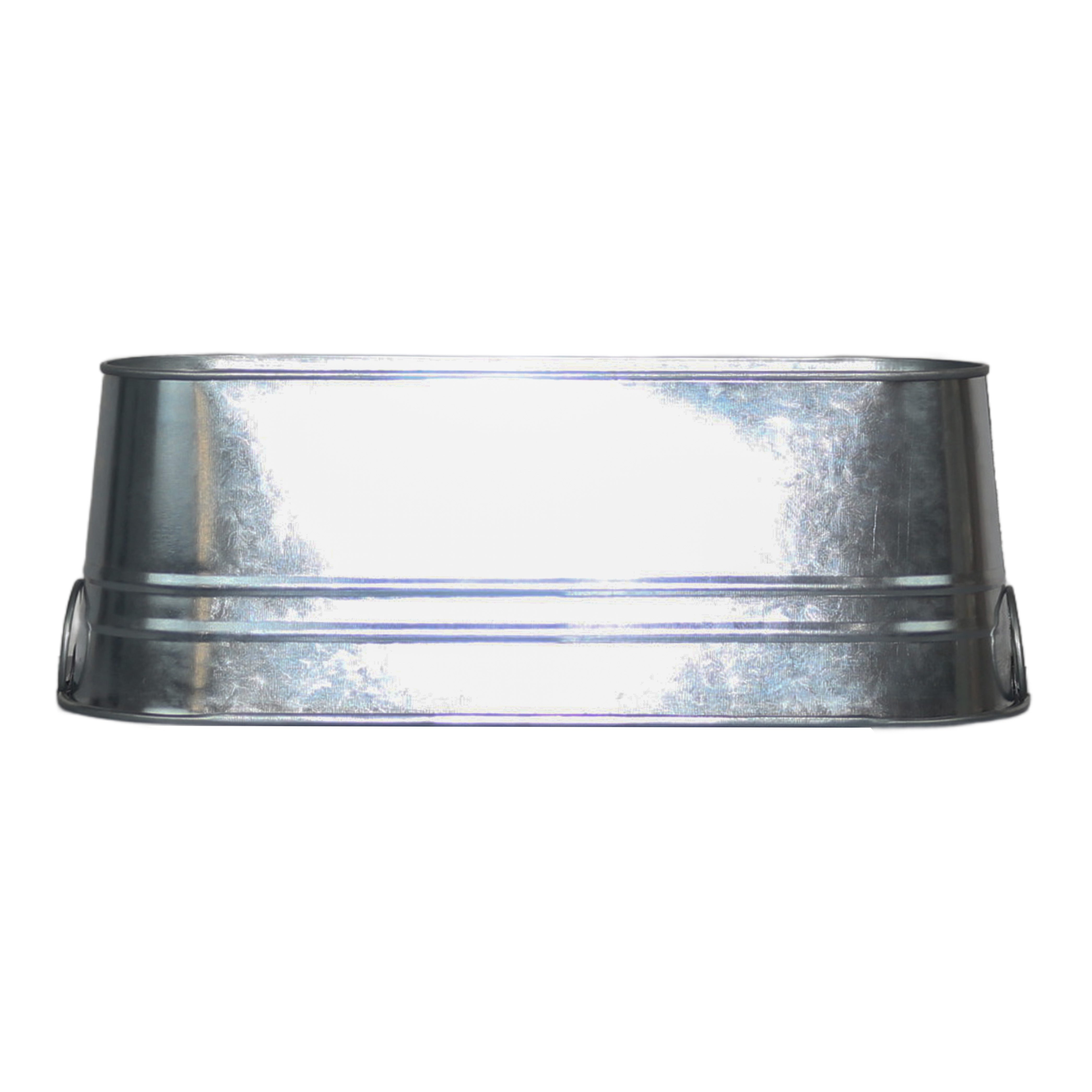 12 in Galvanized Metal Small Oval Planters Tub