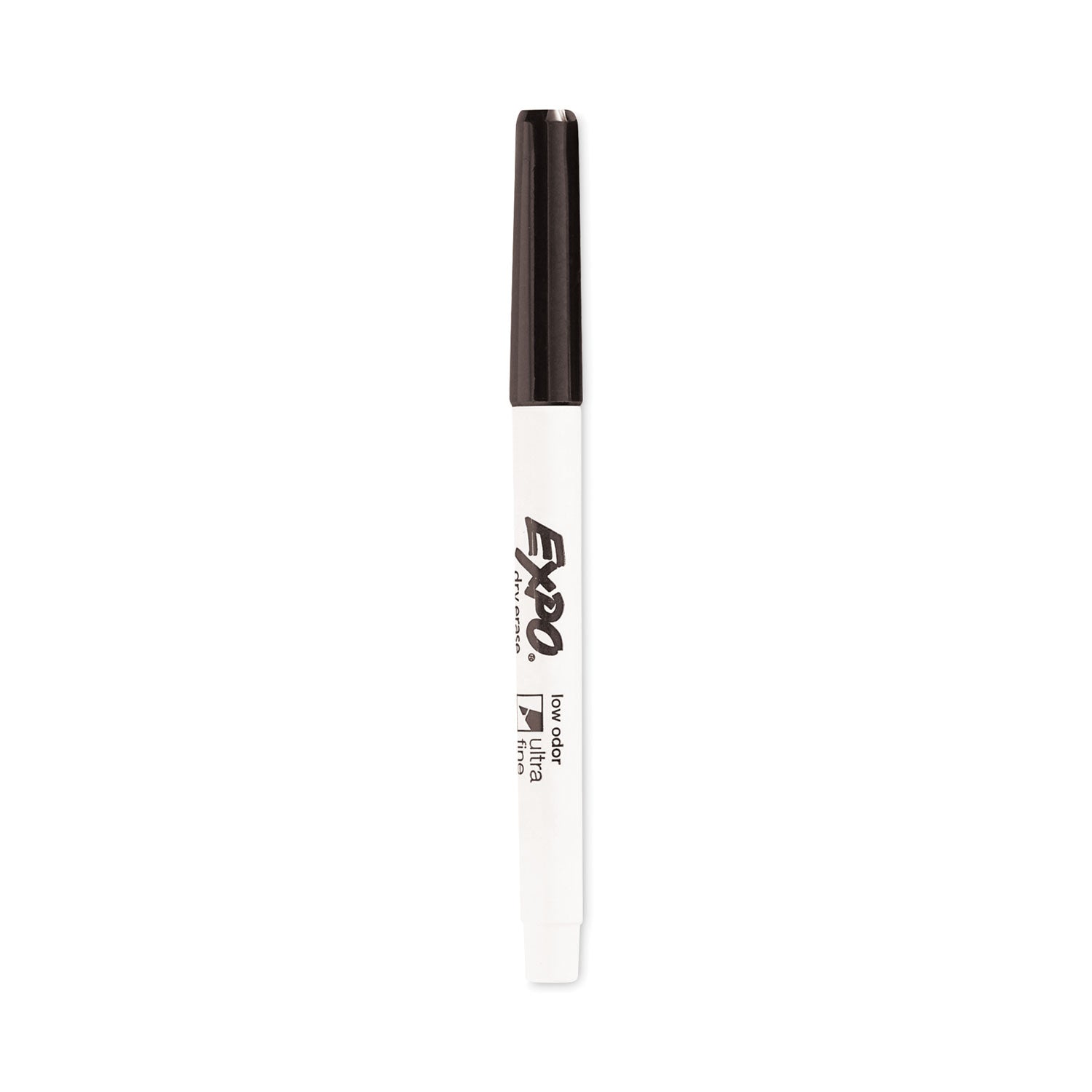 Low-Odor Dry-Erase Marker, Extra-Fine Bullet Tip, Black - 