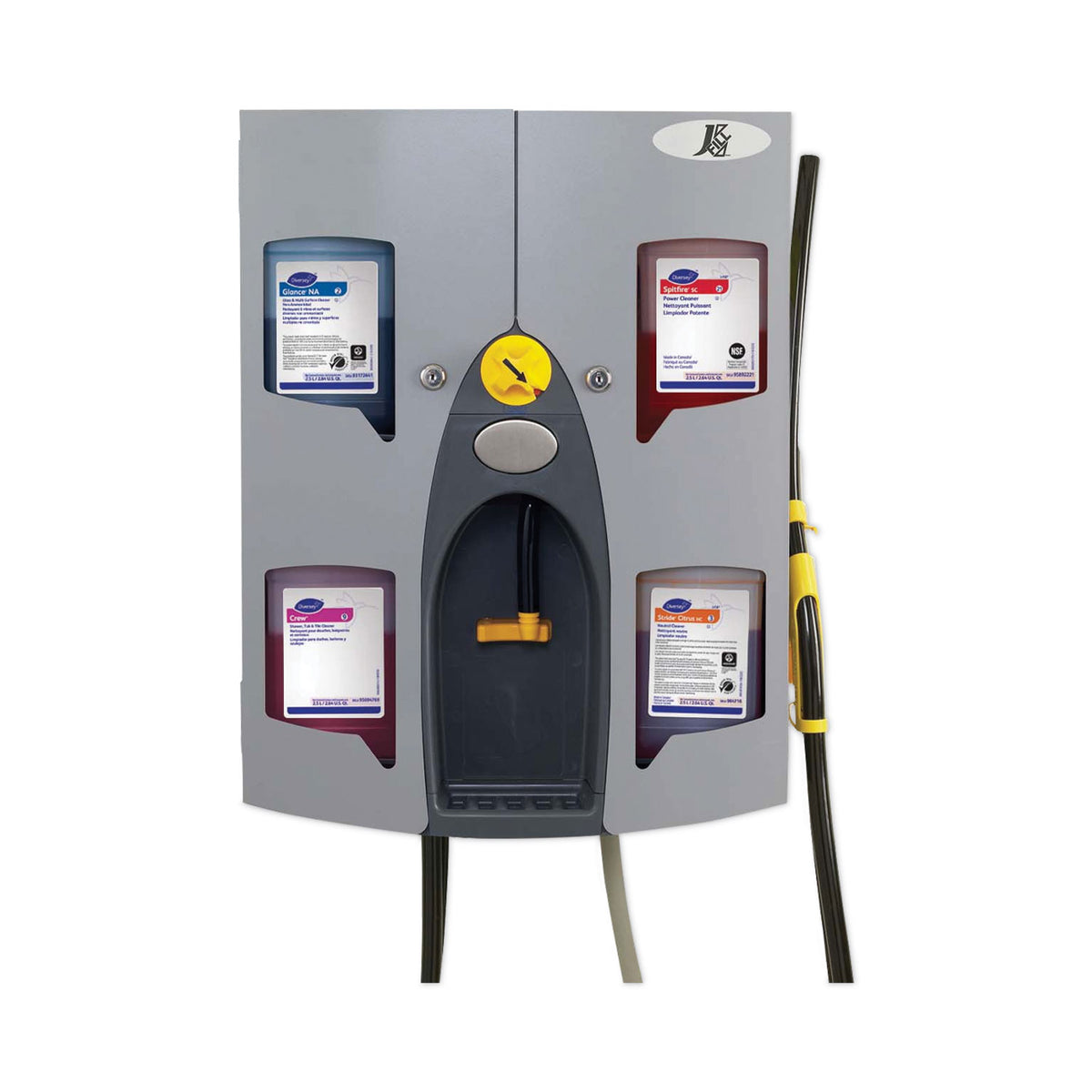 Diversey J-Fill QuattroSelect Dispense System - 1 Each - Gray - Steel