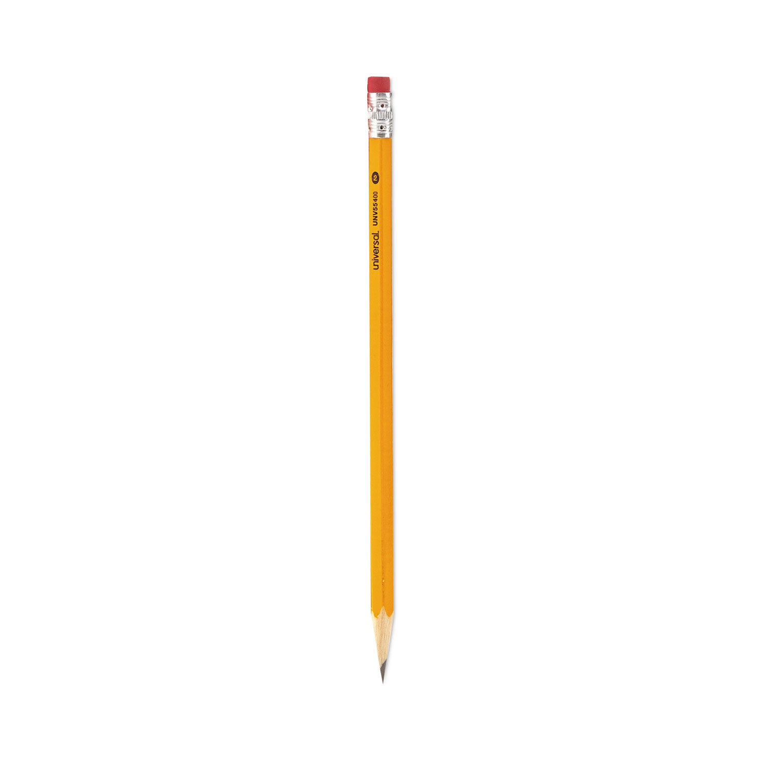 #2 Woodcase Pencil, HB (#2), Black Lead, Yellow Barrel, Dozen - 