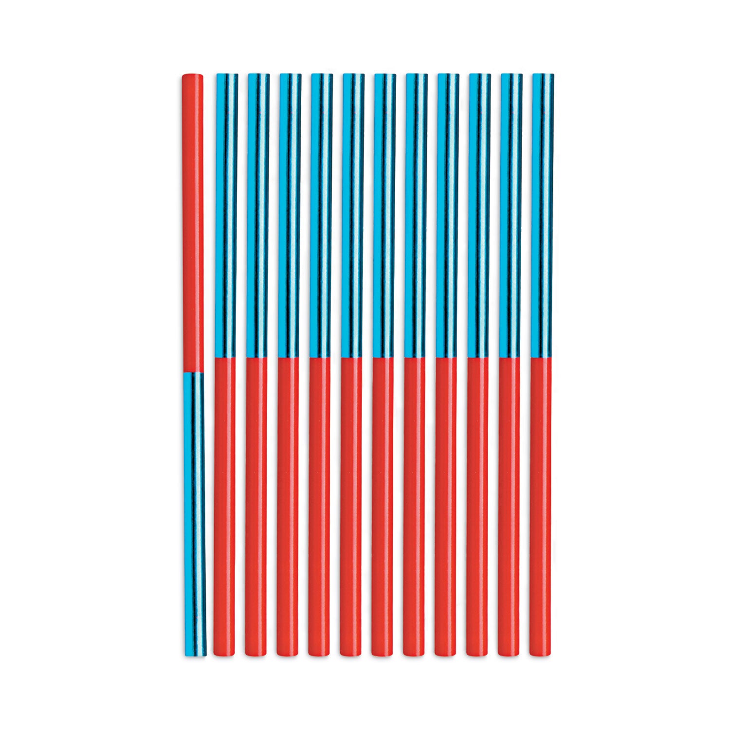 Verithin Dual-Ended Two-Color Pencils, 2 mm, Blue/Red Lead, Blue/Red Barrel, Dozen - 