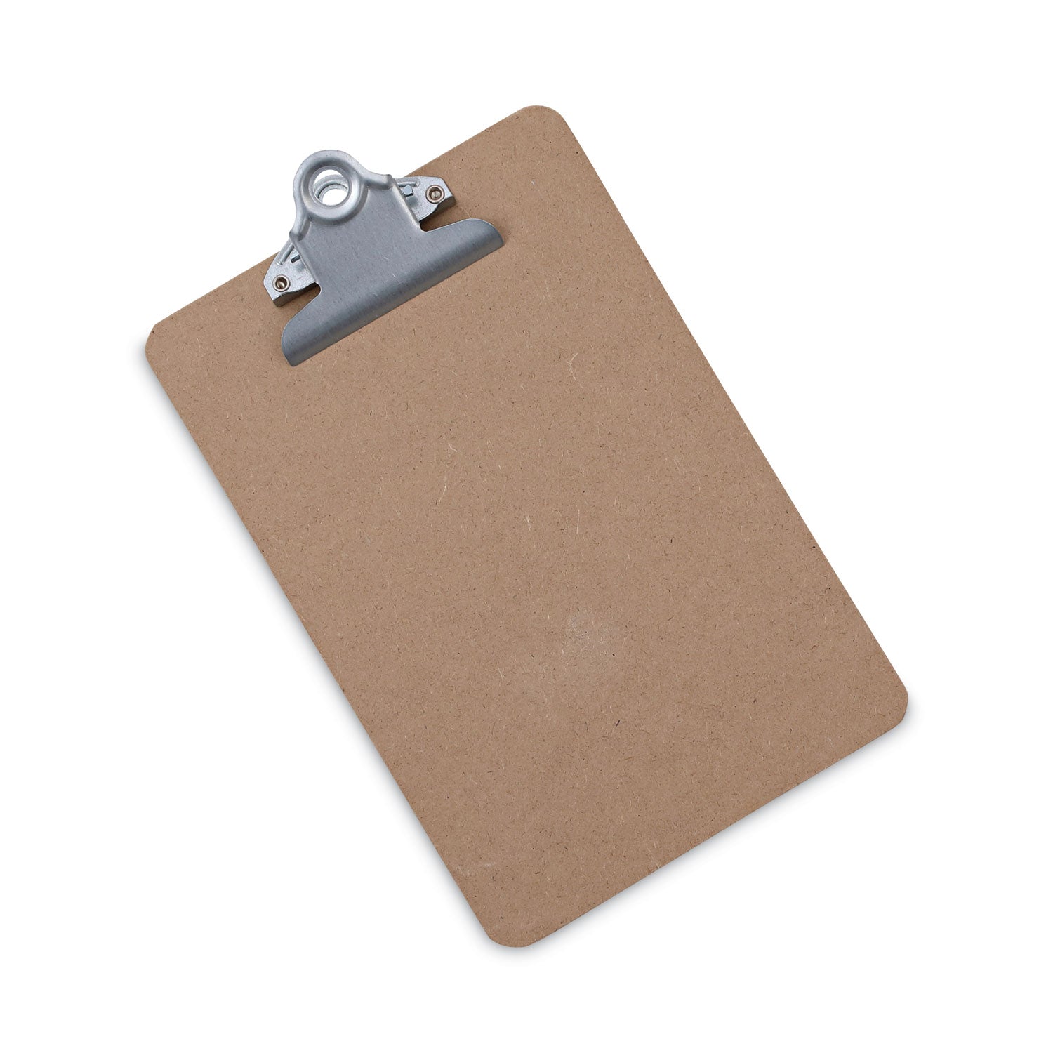 Hardboard Clipboard, 0.75" Clip Capacity, Holds 5 x 8 Sheets, Brown - 