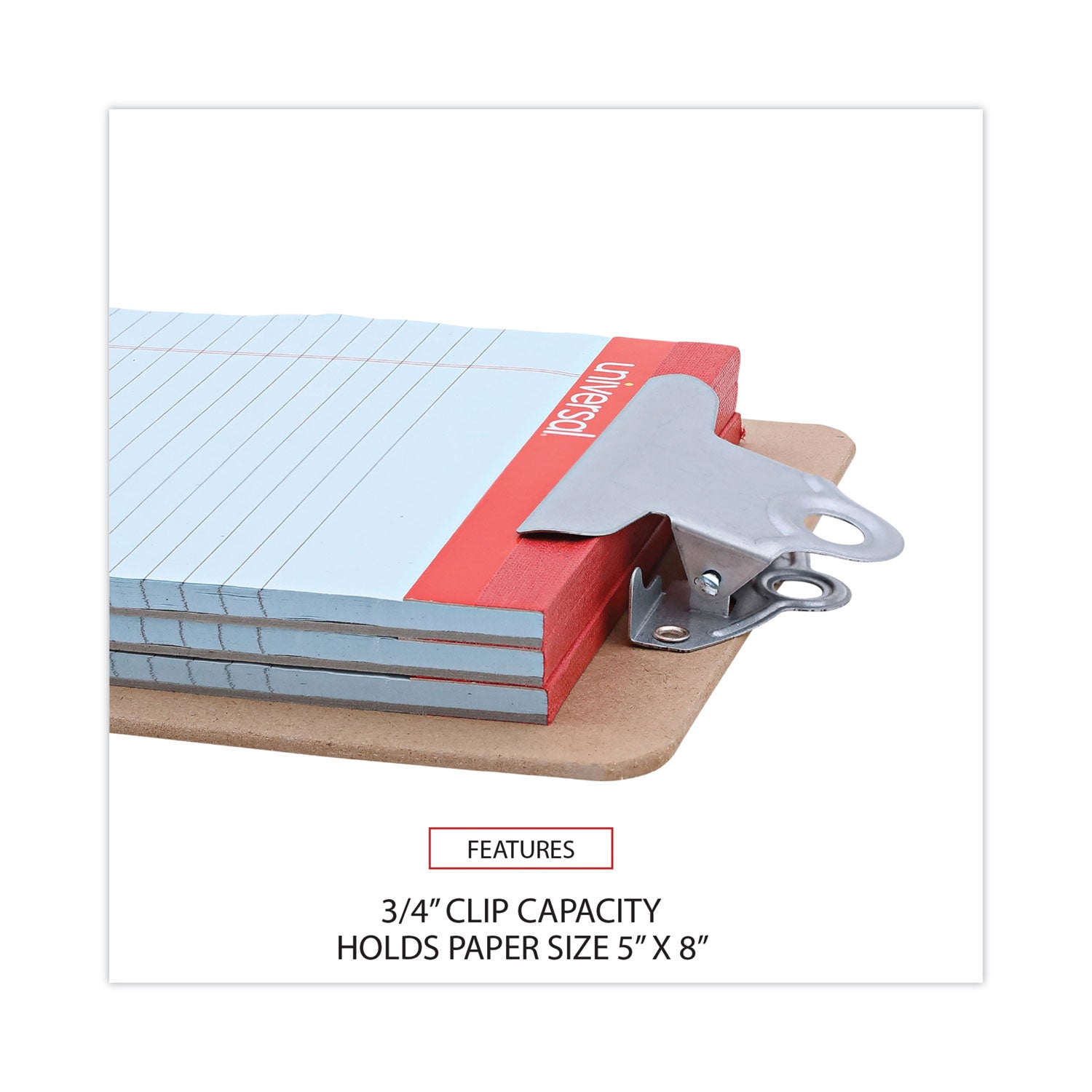 hardboard-clipboard-075-clip-capacity-holds-5-x-8-sheets-brown-3-pack_unv05610vp - 4