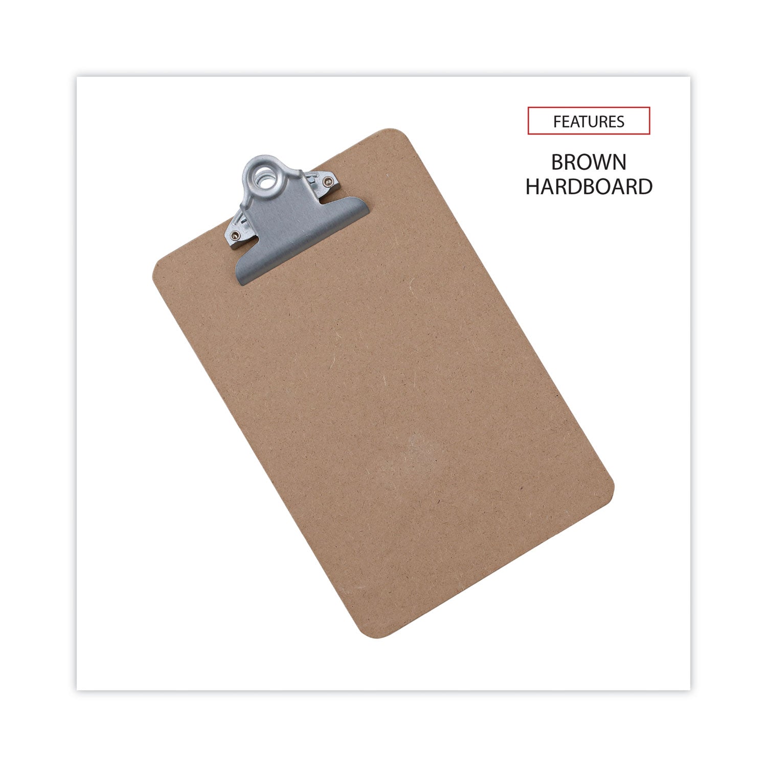 hardboard-clipboard-075-clip-capacity-holds-5-x-8-sheets-brown-3-pack_unv05610vp - 5