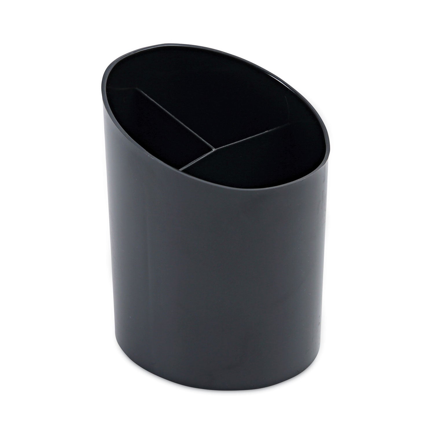 Recycled Big Pencil Cup, Plastic, 4.38" Diameter x 5.63"h, Black - 