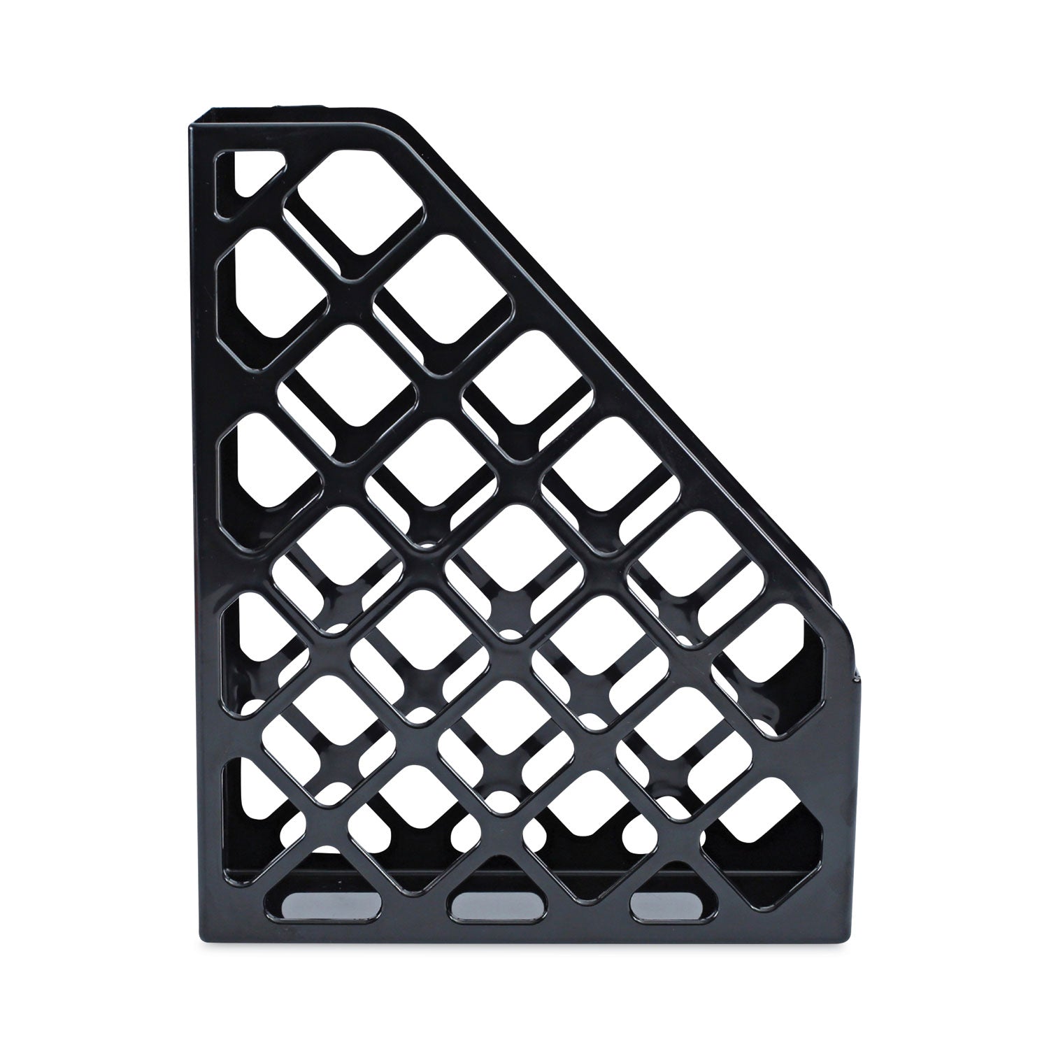 Recycled Plastic Magazine File, 3 x 10 x 11.88, Black - 