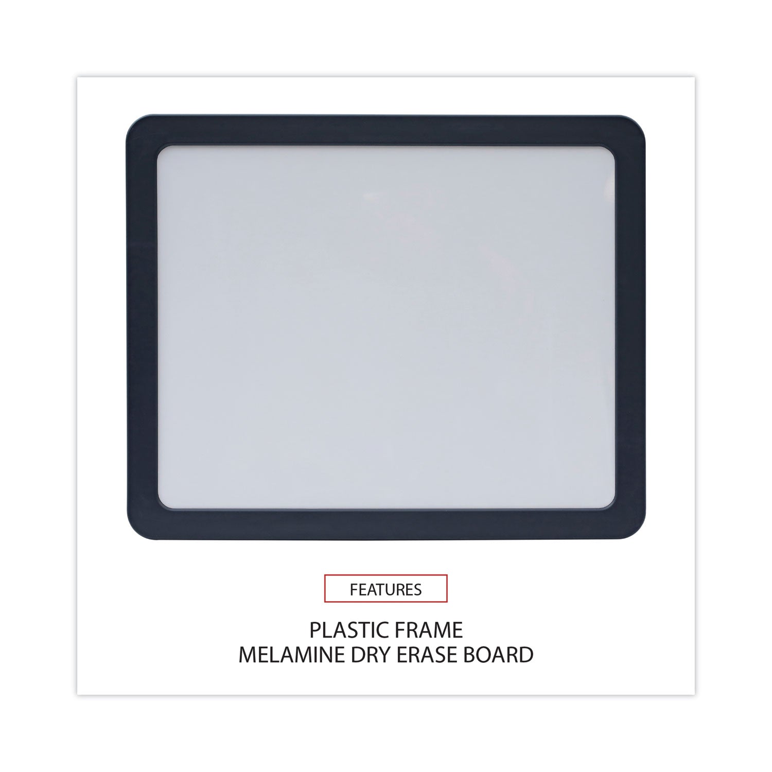 Recycled Cubicle Dry Erase Board, 15.88 x 12.88, White Surface, Charcoal Plastic Frame - 