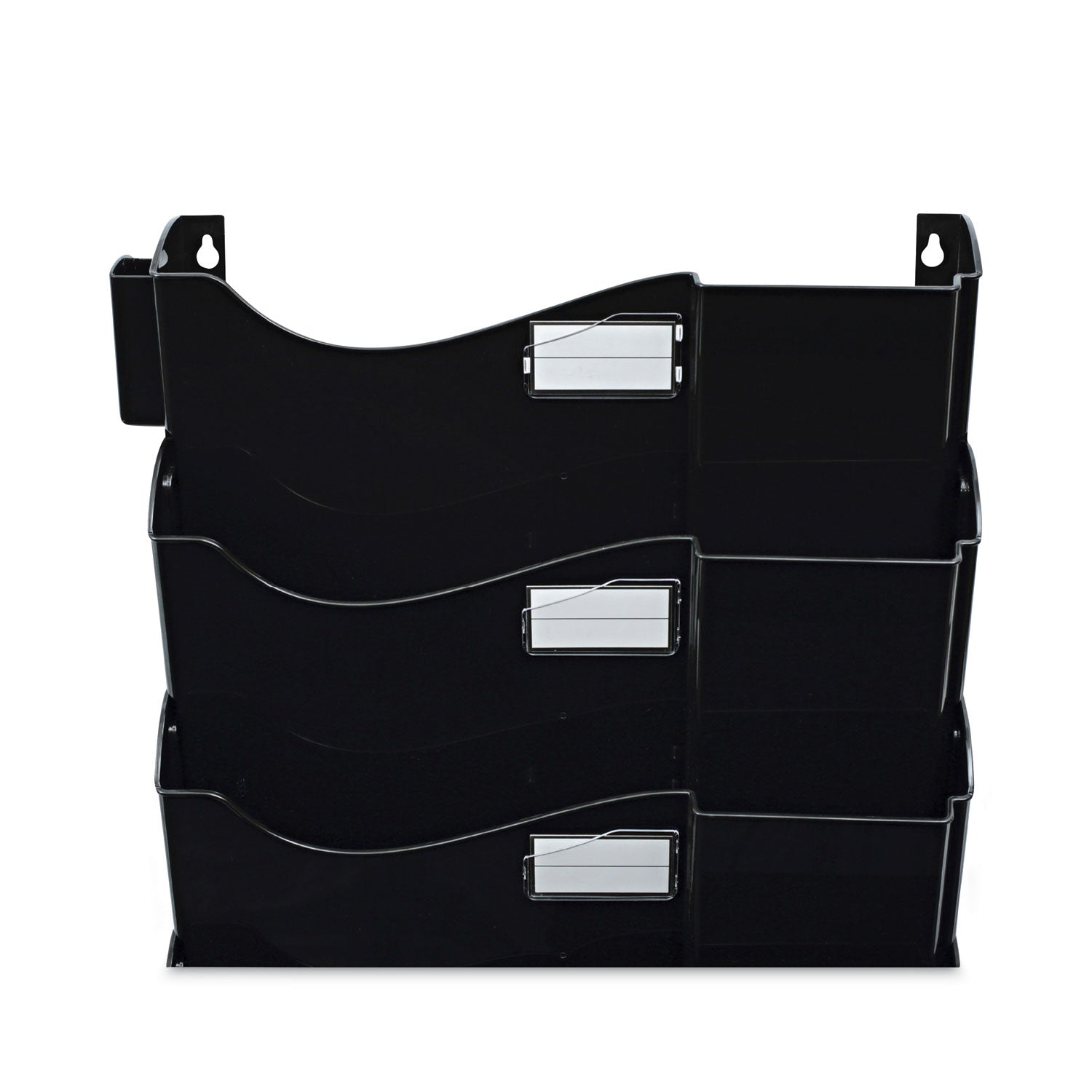 Grande Central Filing System, 7 Sections, Legal/Letter Size, Wall Mount, 16" x 4.75" x 38.25", Black, 7/Pack - 