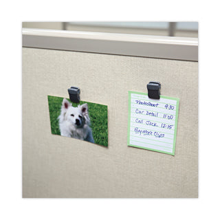 Deluxe Recycled Cubicle Clips, 40 Sheet Capacity, Charcoal, 24/Pack