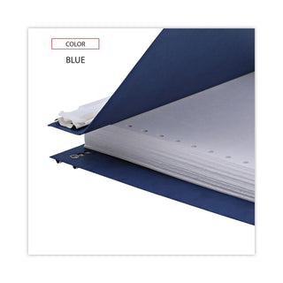 Pressboard Hanging Binder, 2 Posts, 6" Capacity, 9.5 x 11, Blue - 