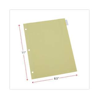 Insertable Tab Index, 8-Tab, 11 x 8.5, Buff, Clear Tabs, 24 Sets - 