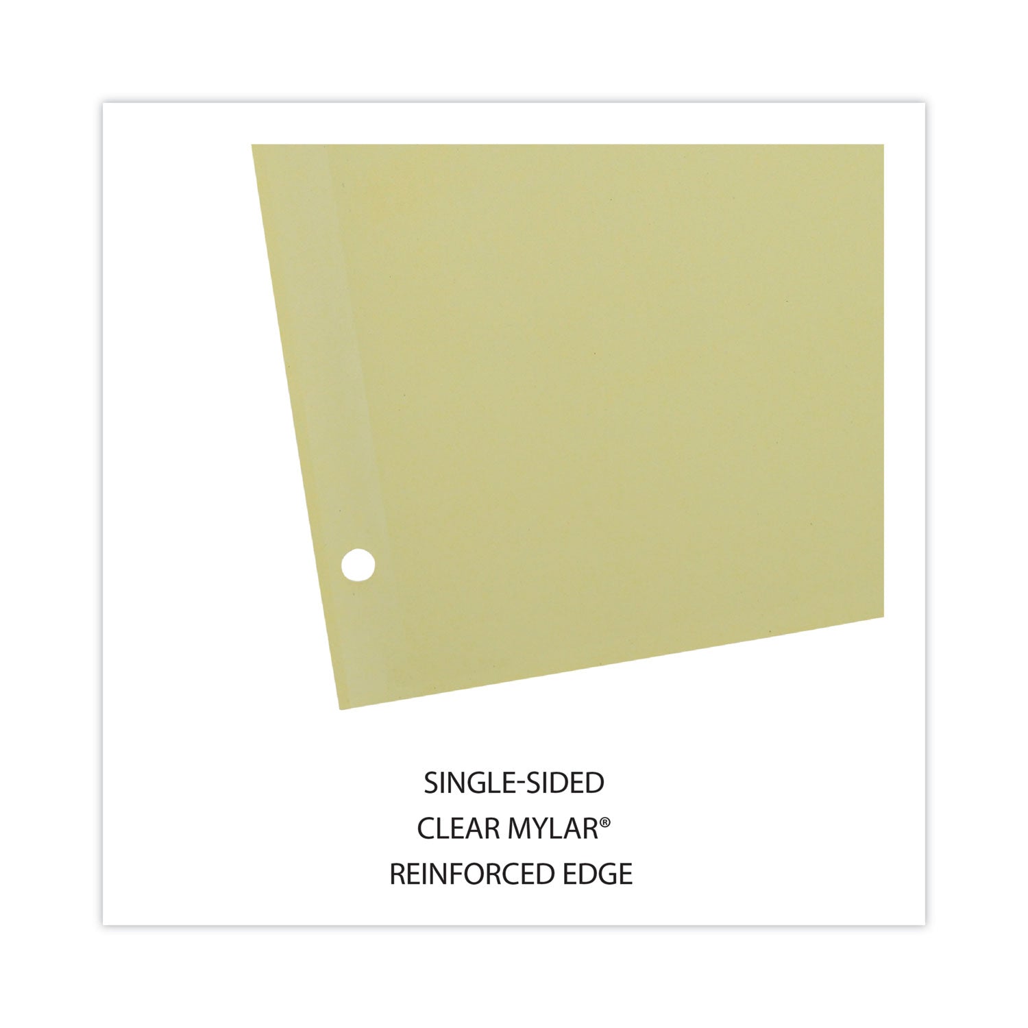 Insertable Tab Index, 8-Tab, 11 x 8.5, Buff, Clear Tabs, 24 Sets - 