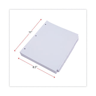 Self-Tab Index Dividers, 8-Tab, 11 x 8.5, White, 24 Sets - 2