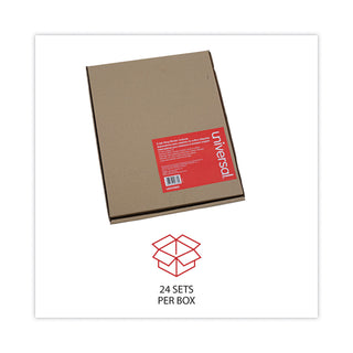 Deluxe Extended Insertable Tab Indexes, 5-Tab, 11 x 8.5, Buff, Assorted tabs, 24 Sets - 