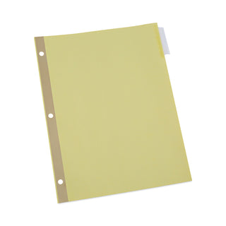 Deluxe Extended Insertable Tab Indexes, 5-Tab, 11 x 8.5, Buff, Clear Tabs, 24 Sets - 
