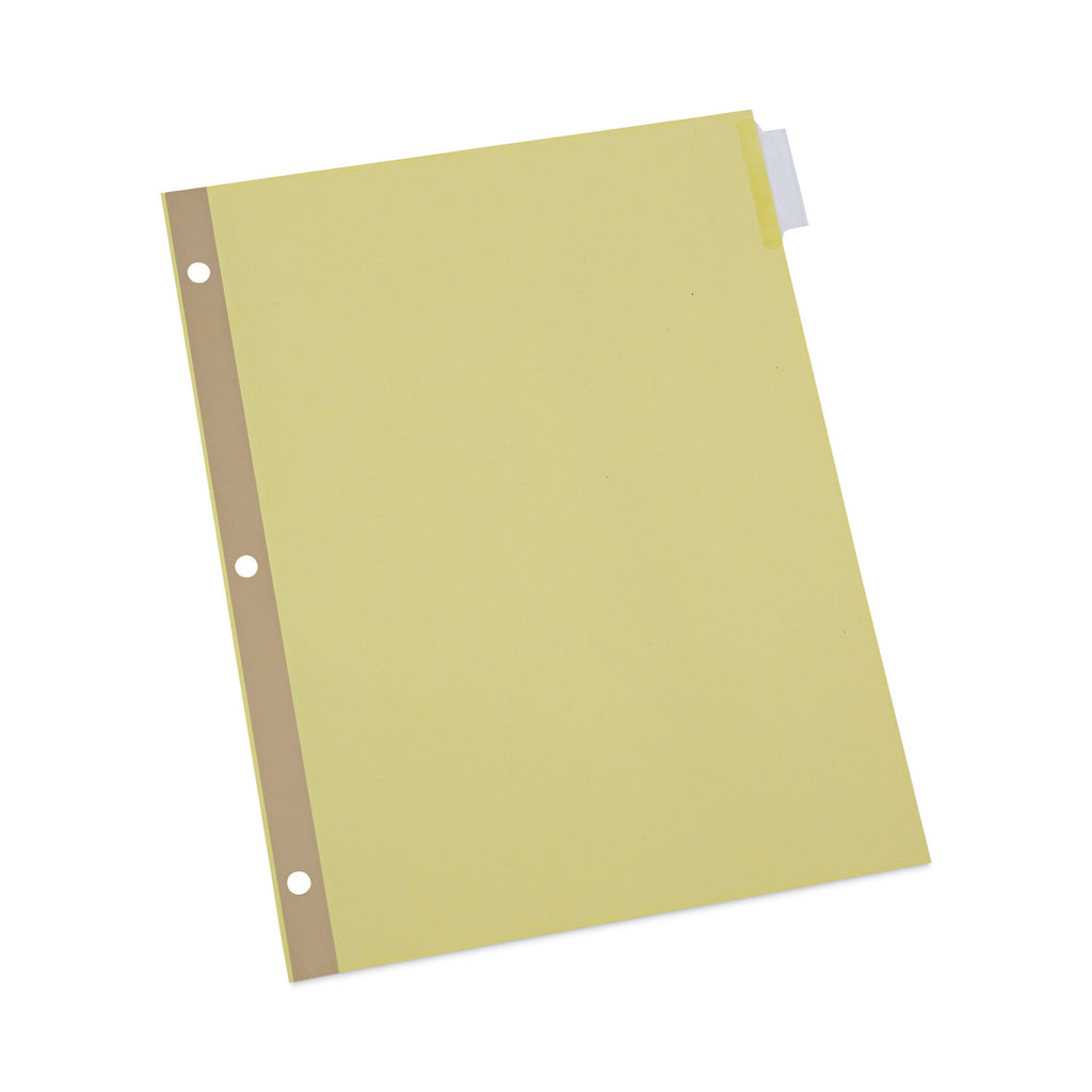 Deluxe Extended Insertable Tab Indexes, 8-Tab, 11 x 8.5, Buff, Clear Tabs, 24 Sets - 