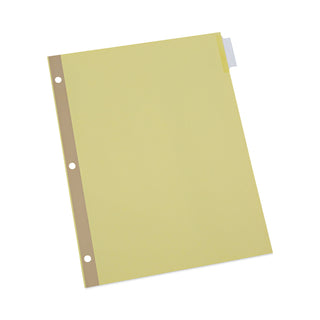 Deluxe Extended Insertable Tab Indexes, 8-Tab, 11 x 8.5, Buff, Clear Tabs, 24 Sets - 