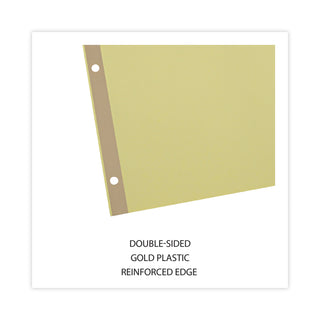 Deluxe Extended Insertable Tab Indexes, 8-Tab, 11 x 8.5, Buff, Clear Tabs, 24 Sets - 