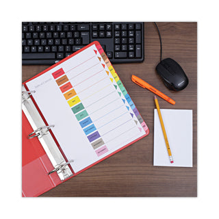 Deluxe Table of Contents Dividers for Printers, 12-Tab, Jan. to Dec., 11 x 8.5, White, 1 Set - 