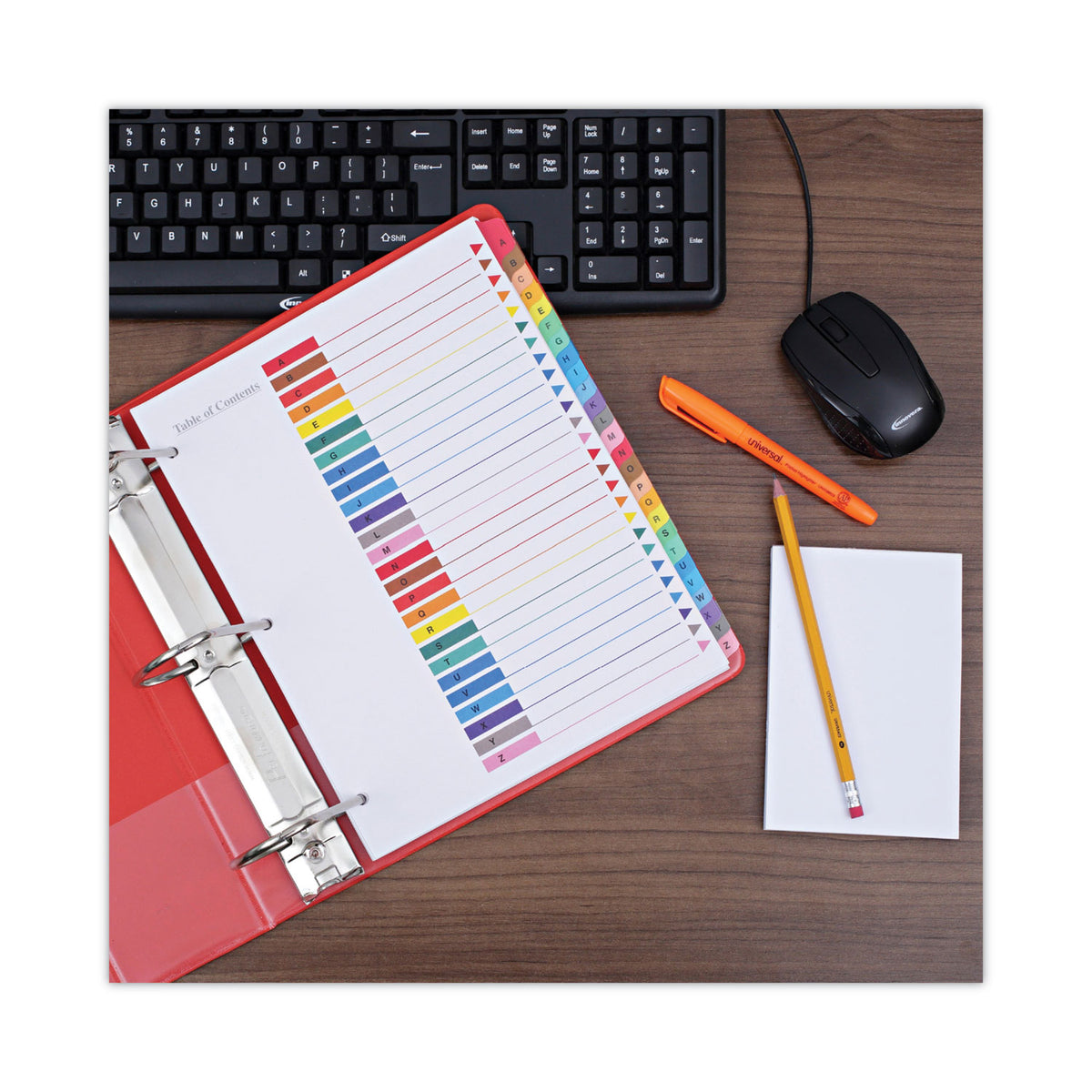 Deluxe Table of Contents Dividers for Printers, 26-Tab, A to Z, 11 x 8.5, White, 1 Set