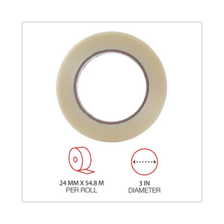 120# Utility Grade Filament Tape, 3" Core, 24 mm x 54.8 m, Clear - 