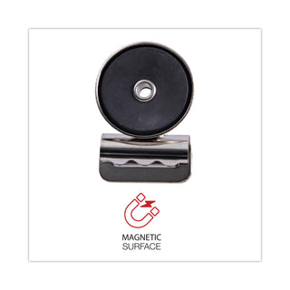 Bulldog Magnetic Clips, Small, Nickel, 18/Pack